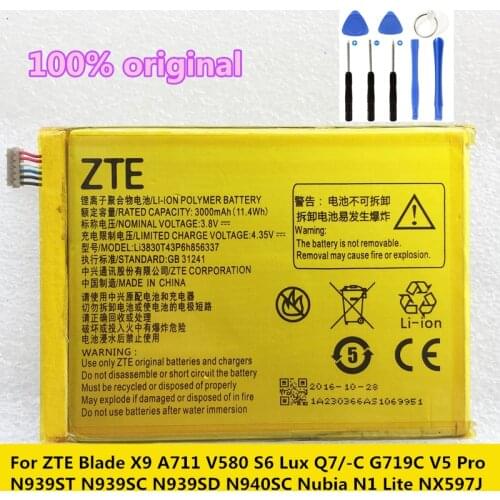 New Original High Quality 3000mAh Li3830T43P6h856337 Battery For ZTE Blade X9 A711 Battery