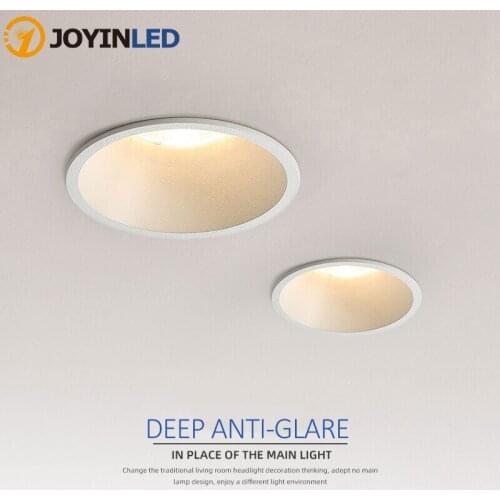Dimmable Recessed Anti Glare COB LED Downlight 5W/7W/9W/12W/15W LED Ceiling Spot Light AC85~265V Background Lamp Indoor Lighting