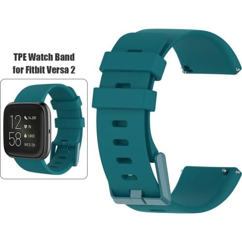 TPE Adjustable Watch Band Wrist Strap Belt for Fitbit Versa 2/Versa/Versa Lite L Environmental Protection and Durability