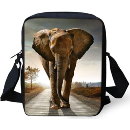 ELVISWORDS Fashion Animal Wolf Messenger Bags For Women Girls Travel Totes Hangbags Casual Shoulder Bag Cool Crossbody Bag Bolsa