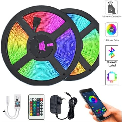 WIFI Bluetooth dc12v Led Strips Lights RGB 5050 Led Lighting Lamp Light Phone APP Control For TikTok Light TV BackLight Party