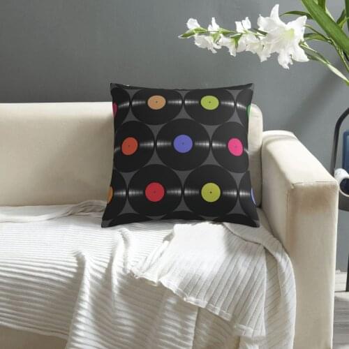 Vinyl Records Pattern pillowcase printed cushion cover sofa waist pillow pillow cover