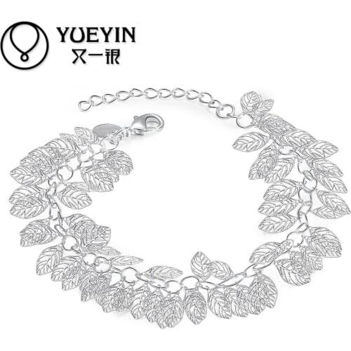 Silver plated bracelet&bangles for women trendy jewelry bracelet Couple Bracelet bijoux women jewellery High Quality