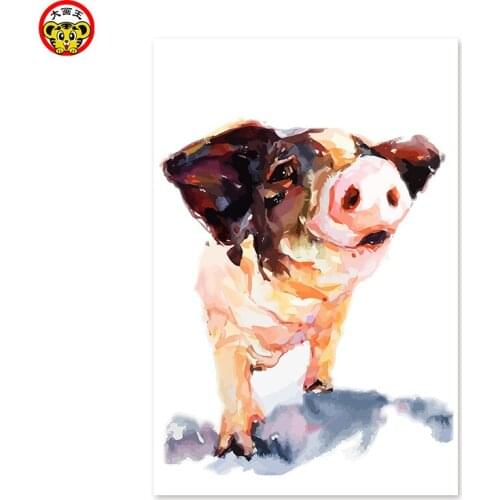 Painting by numbers art paint by number In pigs, DIY digital painting ink abstract painting their own creative handmade gifts co
