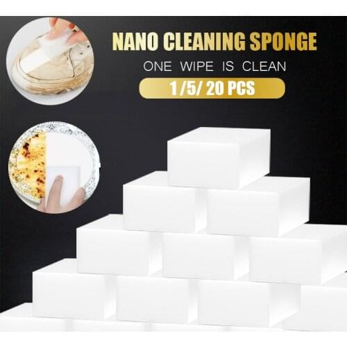 1/5/20Pcs Melamine Sponge Magic Nano Sponge Eraser White Cleaner Multi-functional Cleaning Nano Cleaning Sponges For Dish Clean