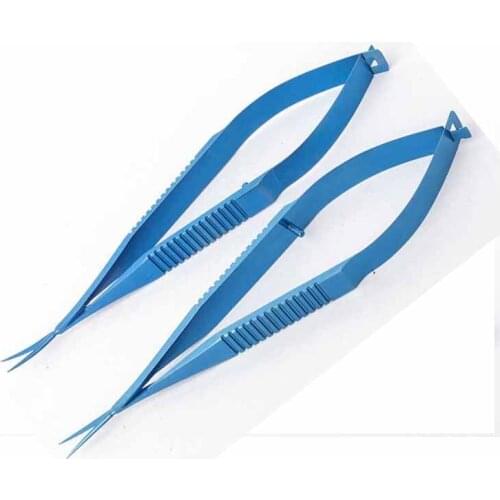 2pc stainless steel Ophthalmic Instrument 12.5 cm micro scissor, Straight/ bend head Conjunctiva scissor,Speculums tweezer