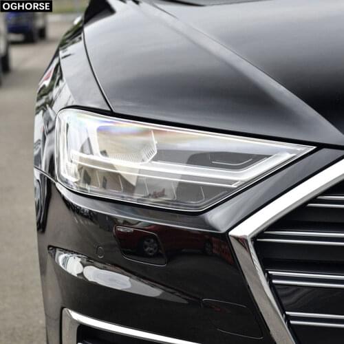 2 Pcs Car Headlight Protective Film Protection Transparent TPU Decal Sticker for Audi A8 S8 D4 4H D5 4N 2014-On Accessories