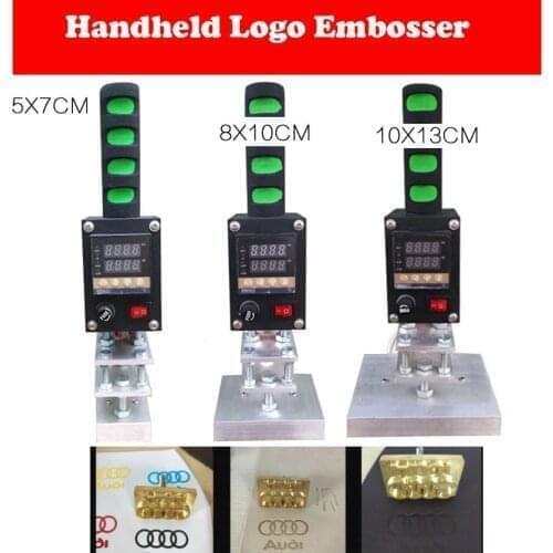 8*10cm Handheld Leather Embosser Wood Hot Stamping Leather Logo Embossing Tool