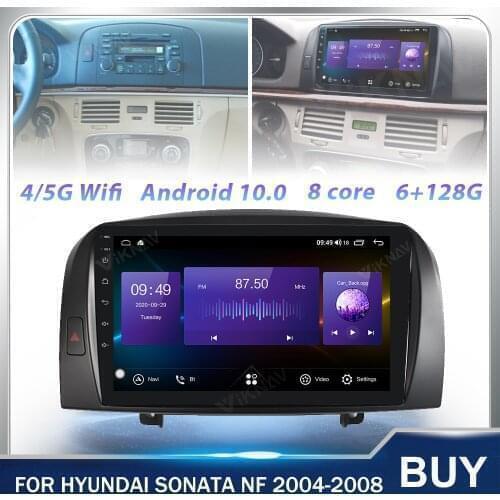 Android Car GPS Navigation 2din 9 inch Car multimedia player stereo For Hyundai Sonata NF 2004-2008 touch screen 128G Head Unit