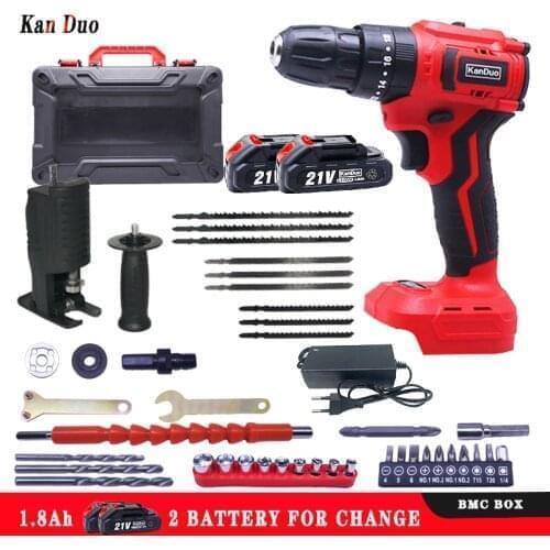21V cordless brushless electric drill Mini large torque cordless drill Long life large battery brushless drill