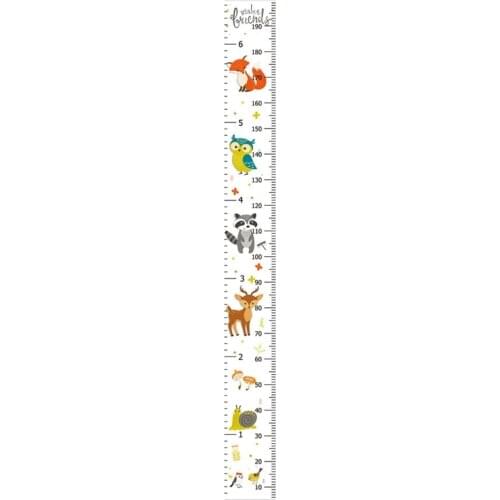 Kids Meter Wall Chart Baby Nursery Bedroom Decoration Hanging Height Growth Measuring Ruler