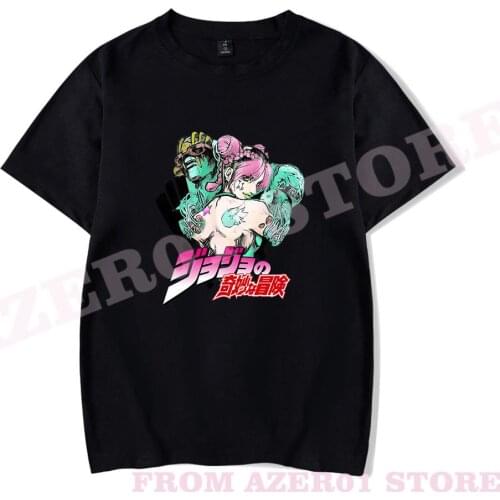 JoJos Bizarre Adventur Stone Ocean JOLYNE CUJOH Print Summer Holiday Street Men/Women Casual Kawaii Streetwear T-shirt