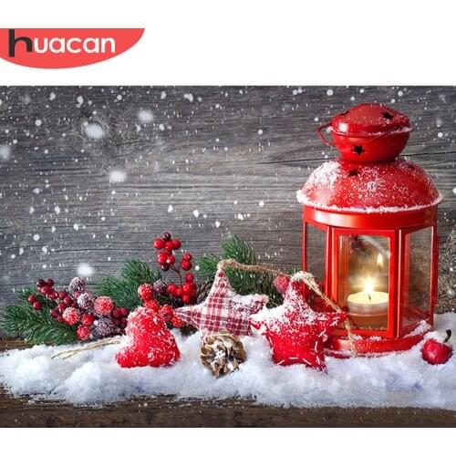 HUACAN 5D Diamond Painting Christmas Landscape Full Square Drill Home Decoration Handcraft Art Kits Embroidery Picture