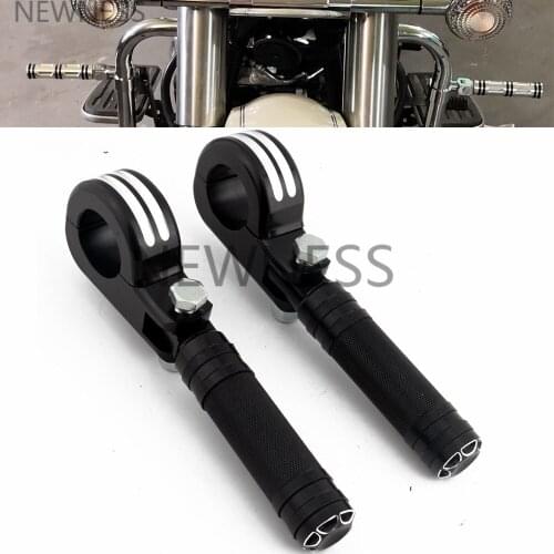 Motorcycle Highway Pegs for Harley Honda Yamaha Chopper Bobber Engine Guard Footrest Foot Pegs Mount Clamp Kit Universal Pedal
