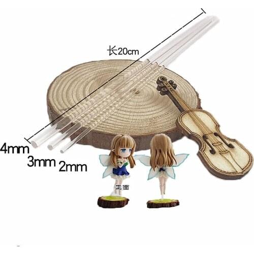 Doll support bar Ultralight clay hand soft clay acrylic transparent support rod moss micro landscape flower arrangement bar