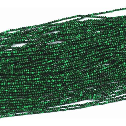 Hot sale green malachite semi-precious stone 2mm 3mm round beads high quality diy spacers accessories jewelry making 15inch B435