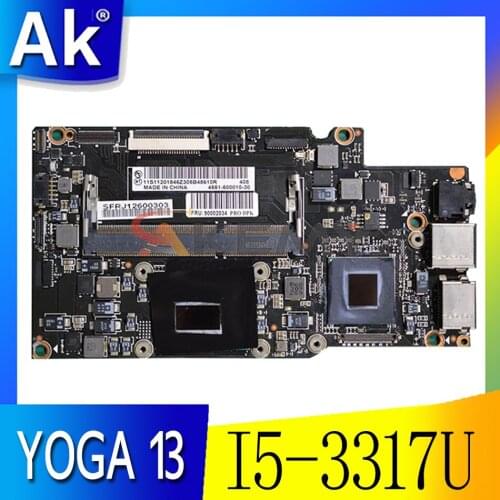 Laptop motherboard For LENOVO YOGA 13 I5-3317U Mainboard E36779 SR0N8 SLJ8B DDR3