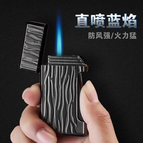 Open Cover Lateral Pressure Metal Straight Windbreak Lighter Personality Gift Lighter