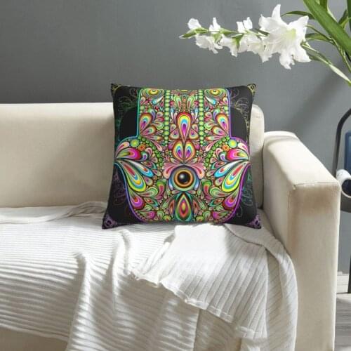 Hamsa pillowcase printed cushion cover sofa waist pillow pillow cover