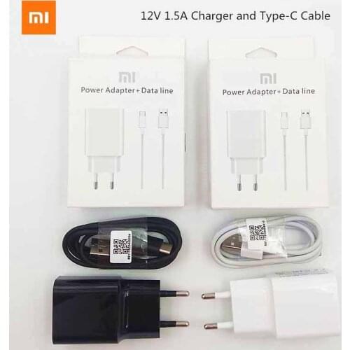 Original Xiaomi Mi 6 Charger USB Fast Charging EU Plug Adapter Type C Cable For Mi 10 9 9se Note 10 lite cc9 pro Redmi note 7 8