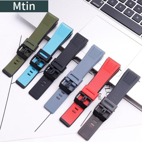 Resin Rubber Strap Mens Pin Buckle Watch Accessories for Casio GA2000 PRG-600YB-3 Prg-650 PRW-6600 Sports Wristband 24mm