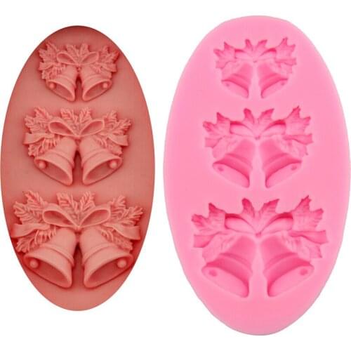 Christmas Series Bell Cake Mold Silicone Fondant Cake Decorating Mold Chocolate Baking Tool
