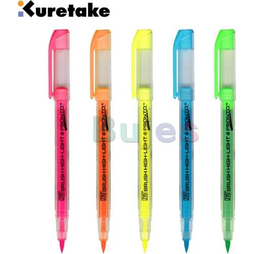 KURETAKE ZIG brush high-light pen,diary hand book illustration color pen,marking key, student fluorescent pen,school supplies