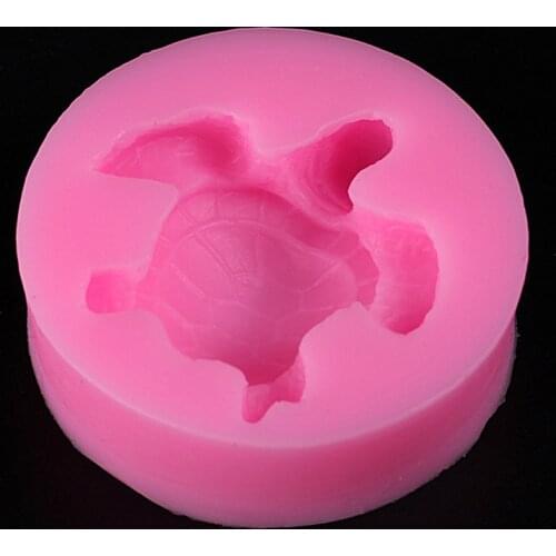 Silicone Fondant Mold Cute lovely Sea Turtle Shape Ocean Theme Fondant Cake Decoration Gum Paste Chocolate Mould Hot