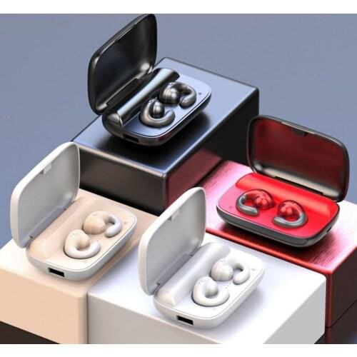 S19 TWS Bluetooth 5.0 Earphone Bass Surround Earbuds Bone Conduction Two ears separated design can charing mobile phone