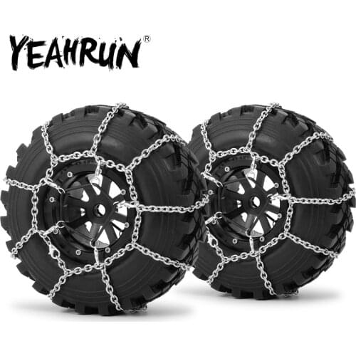 RC Car Universal Metal 2.2 Inch OD 130mm Wheels Tires Anti Skid Snow Chain for 1/10 RC Rock Crawler TRX-4 TRX4