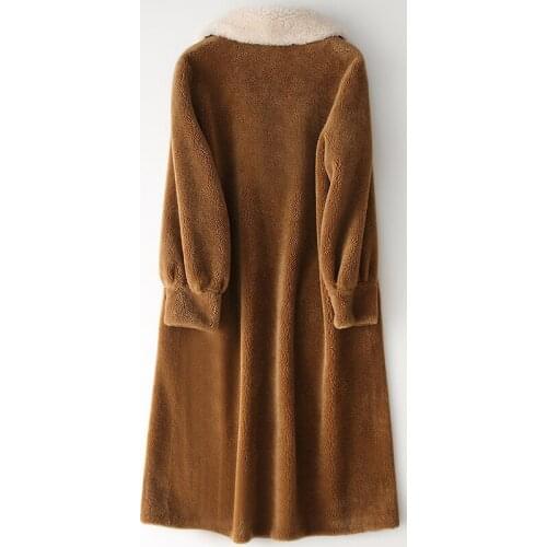 Real Wool Fur Coat Women 2020 New Winter Sheep Shearing Coats Women Real Fur Parkas Jaxkets manteau femme hiver LX2378