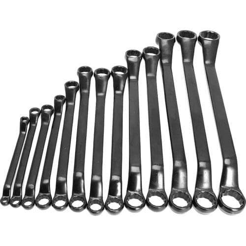 Ratchet Torque Wrench Tool Set Double Box End Offset Ring Key Set Bend Neck Ratchet Wrenches Spanner Universal Key