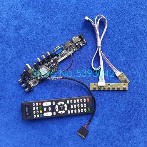 1024*600 40-Pin For BT101IW01/BT101IW03/HSD101PFW2/HSD101PFW4 USB VGA AV signal digital DVB-T LVDS display drive board kit