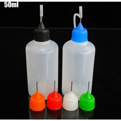 25pcs Hot Plastic Squeezable 50ml Empty Dropper Needle Tip E liquid Bottle,E smoking Oil bottle ,Plastic Soft Needle Refillabe
