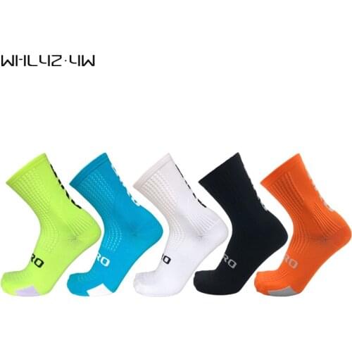 5 Pairs Compression Socks Mens Nylon Running Marathon Cycling Outdoor Sports Athletic Soccer Socks Colorful Breathable Hot Sell