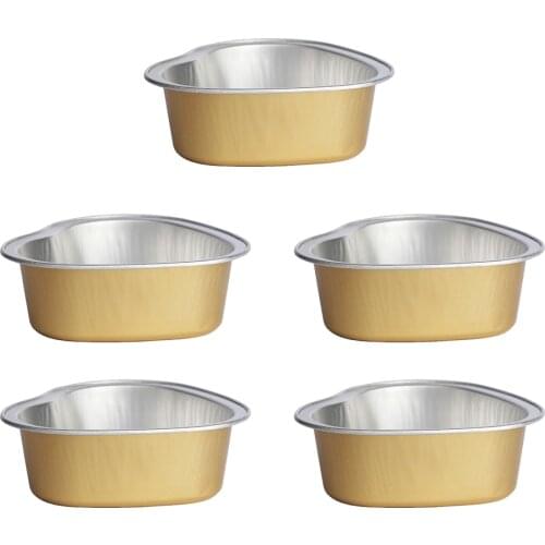 5 Pieces Aluminum Foil Melting Film Hard Beans Hair Removal Wax Small Bowl Melting Wax Bowl Hair Removal Bean Bowl