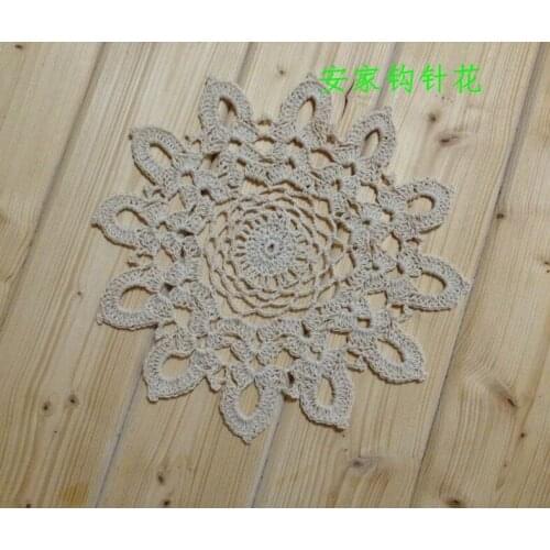 Free shipping 20 pic/lot cotton crochet fabric doilies for home decor with flower tableware placemats cup pads tablemats wedding