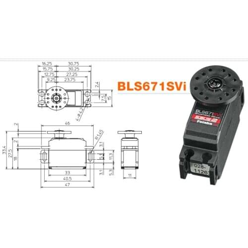 FUTABA BLS671SVi brushless high pressure steering gear 8.3kg 0.10s 7.4V 28g