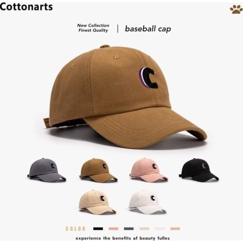 Large Letters C Embroidery Baseball Cap Unisex Cotton Dad Hat Casual All-match Snapback Cap Street Style Hip Hop Hats for Women