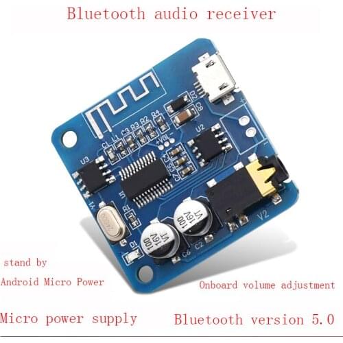Bluetooth 5.0 audio receiver Android Micro power supply onboard volume adjustment lossless transmission Bluetooth receiver Bluet