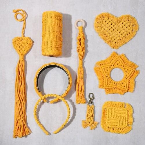 Hand-woven colorful cotton thread DIY Nordic woven home decoration tapestry 3mm cotton rope special thread special yarn