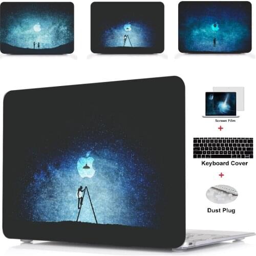 Tablet shell pouch color Printing Hard Case cover For Apple Macbook Air 11 13 Pro Retina 13 15 Touch Bar 12 13 15 inch A1708