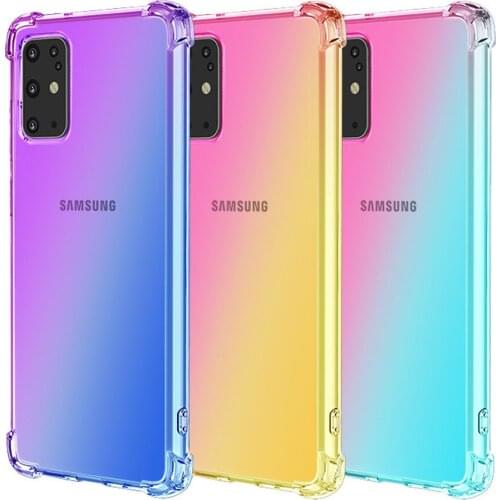 Gradient Colors Rainbow Shockproof Case For Samsung Galaxy S20 UItra S10 PIus S10E A30 A30S A50 A70 A20 A51 A21 A71 A31 Cover