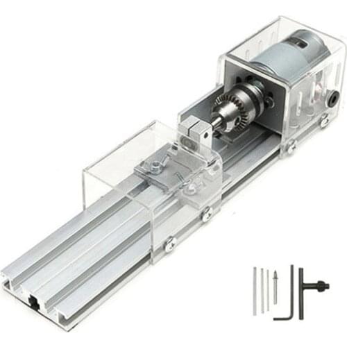 DIY Lathe Machine Polishing Drill Rotary Tool Woodworking Lathe Milling machine Mini Beads Machine Miniature Lathe Polishing