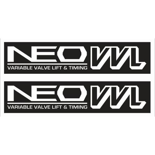 For (2Pcs) NEO VVL POWERED DECAL STICKER 12"X2" (Two Decals)