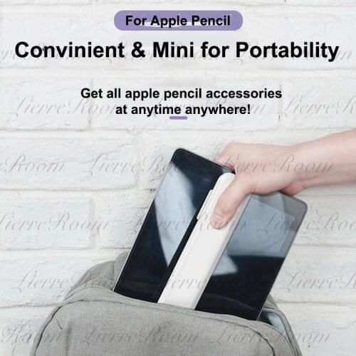 LierreRoom Apple Pencil Storage Pen Box For Apple Pen 1 2 Generation Protective Sleeve With Pen Slot Capacitor Pen Box