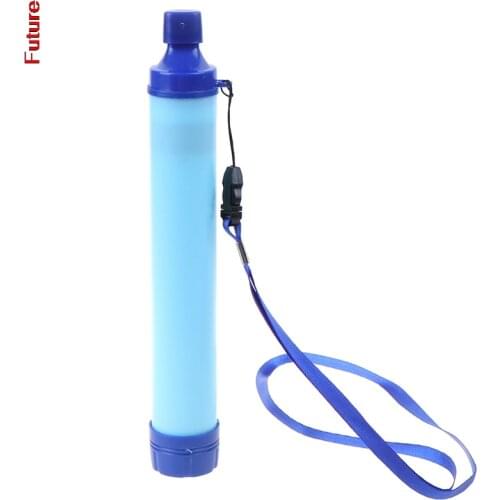 Hot-selling portable outdoor wild life emergency direct drinking water filtration tool disinfection water purifier filter straw
