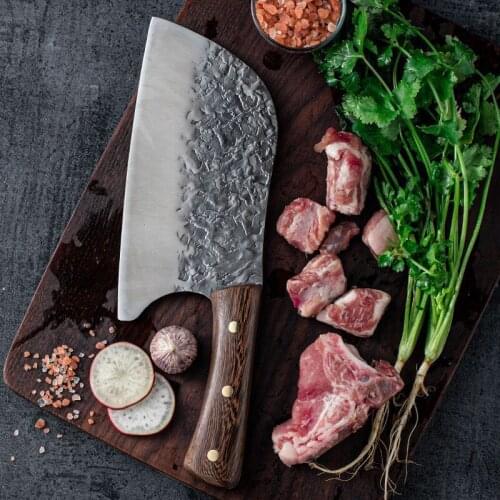 Forged knife chopping double hammer grain kitchen knife slicing chef blade sharp household knife stainless steel knife