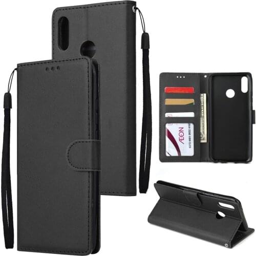 Mobile Phone Cover For HUAWEI Y9 2019 Flip-type Leather Protective Phone Case With 3 Card Position Buckle Design Phone Cover