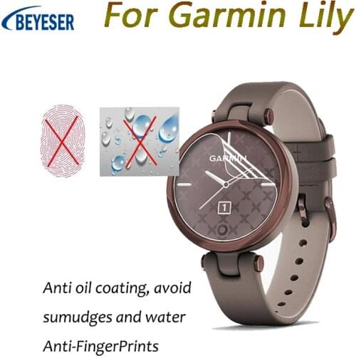 2pcs Soft TPU Clear Hydrogel Protective Film for Garmin Lily Smart Watch Full Anti-Scratch Screen Protector Cover（Not Glass